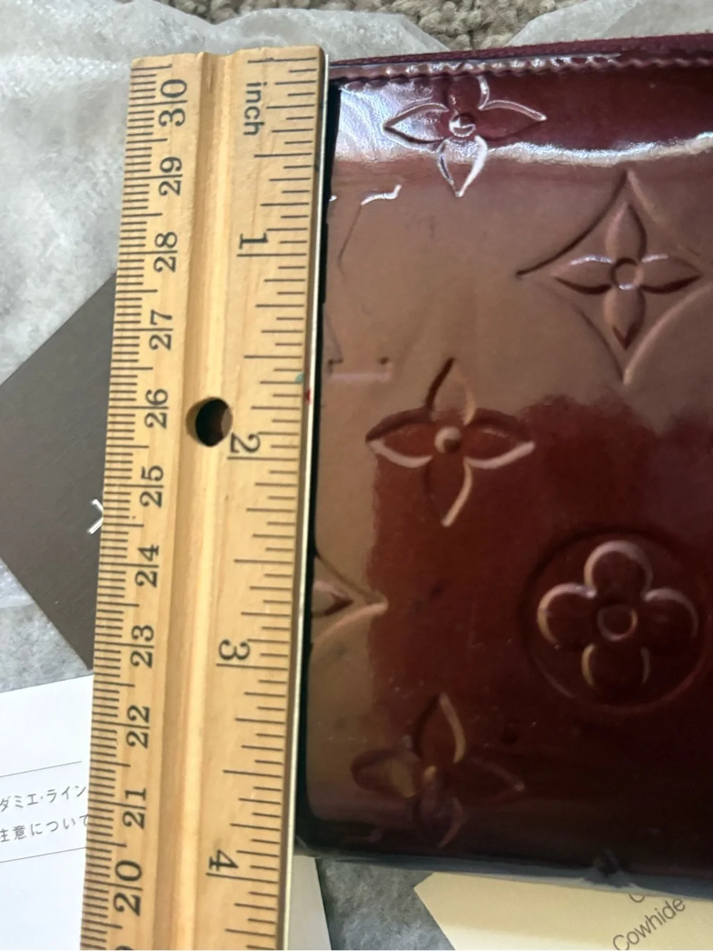 Auth Louis Vuitton Monogram Vernis Zip Around Wallet
